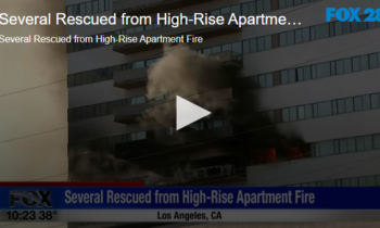 Several Rescued from High-Rise Apartment Fire