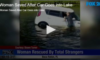 Woman Saved After Car Goes into Lake