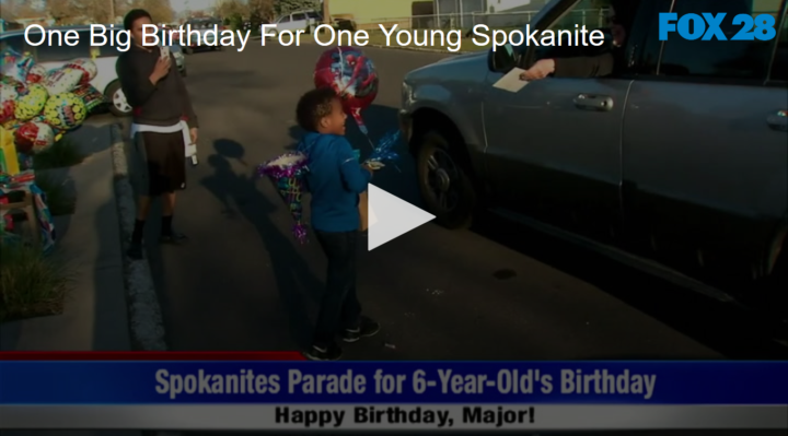 2020-04-17 One Big Birthday For One Young Spokanite FOX 28 Spokane