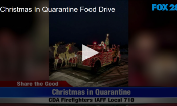 Christmas in Quarantine: Firefighters bring holiday cheer early, collecting food for families in need