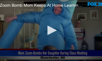 Zoom Bomb Mom Keeps At Home Learning Fun