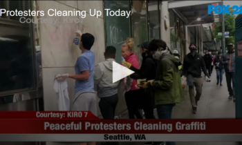 Protesters in Seattle and Spokane are Cleaning Up Today