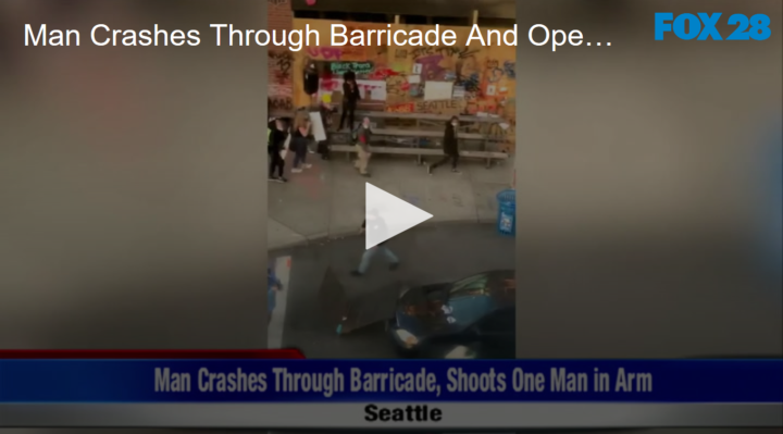 2020-06-08 Man Crashes Through Barricade And Opens Fire FOX 28 Spokane