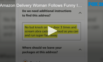 Amazon Delivery Woman Follows Funny Instructions