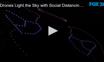 Drones Light the Sky with Social Distancing PSA