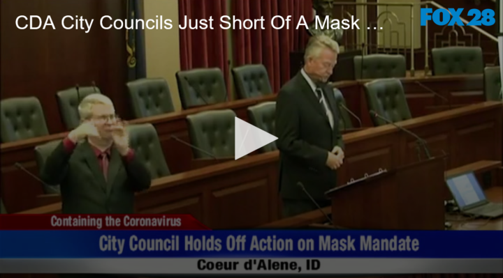020-07-22 CDA City Councils Just Short Of A Mask Mandate Vote Live FOX 28 Spokane