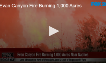 Evan Canyon Fire Burning 1,000 Acres