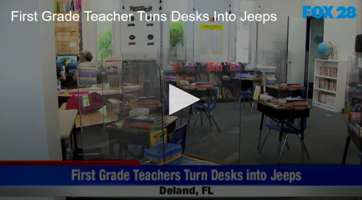 2020-08-27 First Grade Teacher Tuns Desks Into Jeeps FOX 28 Spokane