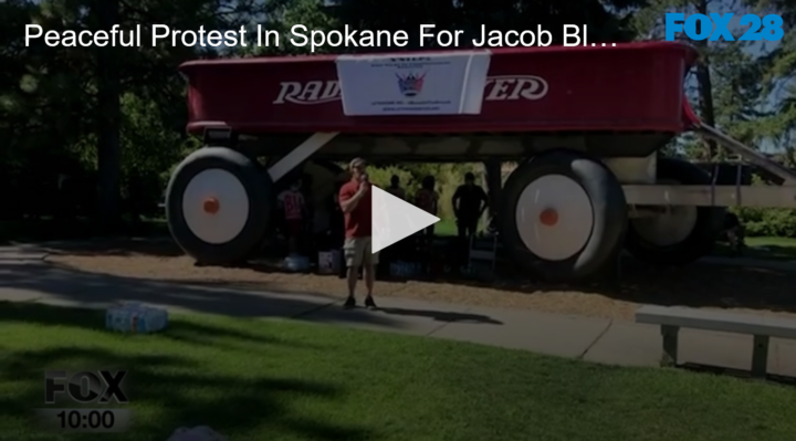 2020-08-31 Peaceful Protest In Spokane For Jacob Blake FOX 28 Spokane