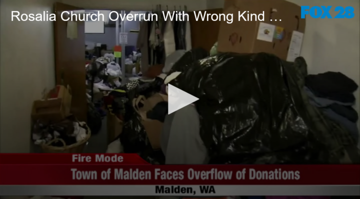 2020-09-21 Rosalia Church Overrun With Wrong Kind Of Donations for Malden FOX 28 Spokane
