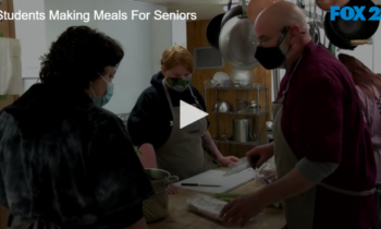 Students Making Meals For Seniors