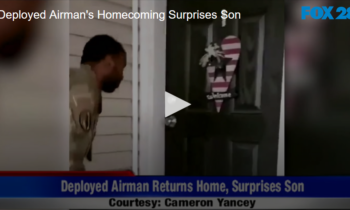 Deployed Airman’s Homecoming Surprises Son