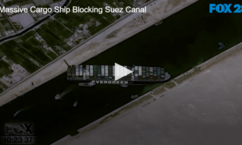 Massive Cargo Ship Blocking Suez Canal