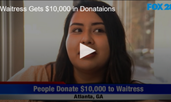 Waitress Going Through Hard Times Gets $10,000 in Donations