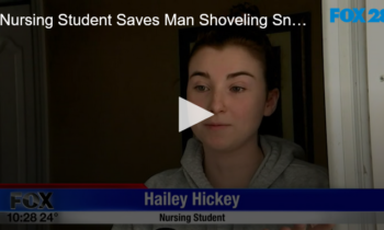 Nursing Student Saves Man Shoveling Snow