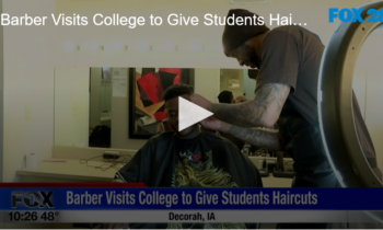 Barber Visits College to Give Students Haircuts