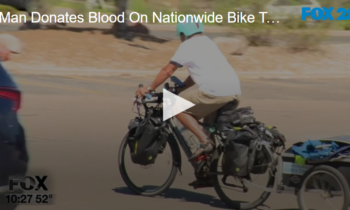 Man Donates Blood On Nationwide Bike Tour