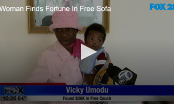 Woman Finds Fortune In Free Sofa