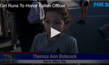 Girl Runs To Honor Fallen Officer