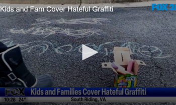 Kids Team Up and Cover Hateful Graffiti