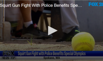 Squirt Gun Fight with Police Benefits Special Olympics