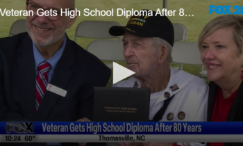 Veteran Gets High School Diploma After 80 Years