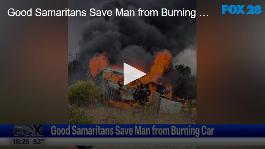 Good Samaritans Save Man From Burning Car | FOX 28 Spokane