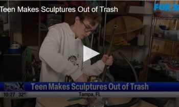 Teen Makes Sculptures Out of Trash