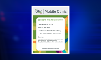 CHAS Health to offer mobile clinic at Spokane Valley Library
