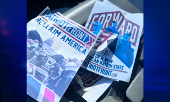 White supremacist anti-government group flyers posted in downtown Wallace