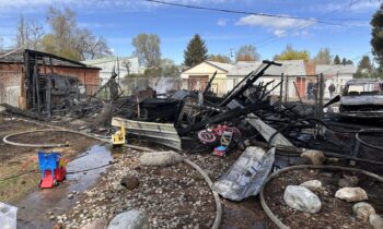 Shed destroyed in fire in the Whitman neighborhood