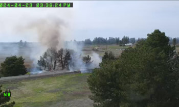 Small brush fire seen off westbound I-90 in Medical Lake