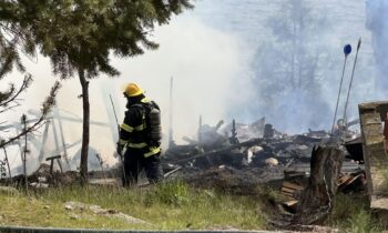 Home destroyed after fire in Newman Lake