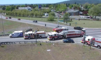 Two-car crash near I-90 causing traffic