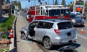 Person injured after car crash in Mead