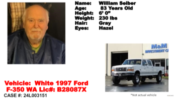 Washington State Patrol issues missing person alert for 83-year-old man