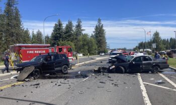 Car chase results in 3-car crash, causing traffic delays on U.S. Highway 2