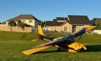 Small airplane emergency lands on a school field in Spokane Valley