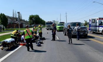 2 people hit by truck in Airway Heights, closing down road