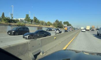 Single car crash on eastbound I-90 ends in PIT maneuver, witnesses say