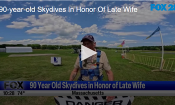 90-year-old Skydives In Honor Of Late Wife