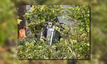 Car flies 200 feet off road near Hayden Lake