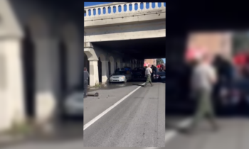 Car fire in downtown Spokane underpass impedes traffic