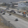 Rollover accident on I-90 east of Barker Road slows traffic