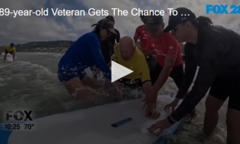 89-year-old Veteran Gets The Chance To Surf