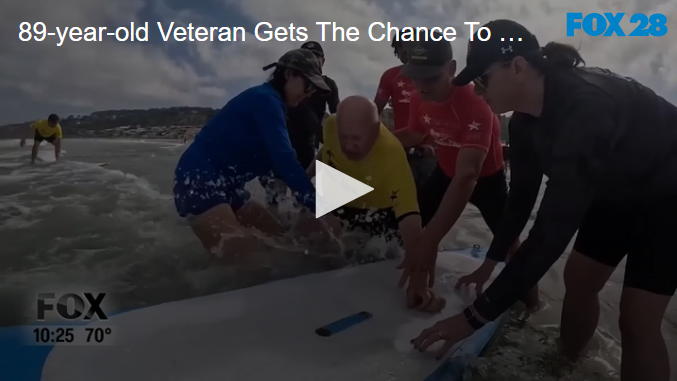 89-year-old Veteran Gets The Chance To Surf September 4 2024