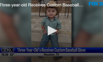 Three-year-old Receives Custom Baseball Glove September 17 2024