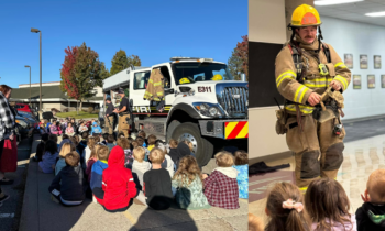 Spokane County Fire District #3 shares fire safety tips with elementary students