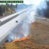 Brush fire burns alongside I-90 near Spokane airport