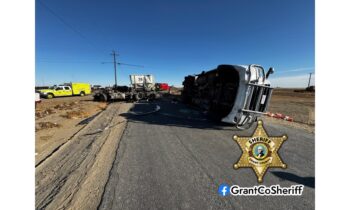 Grant County deputies respond to two-tractor trailer crash with minor injuries and road closure